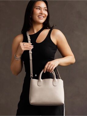 Portland Leather large raindrop Crossbody bag.